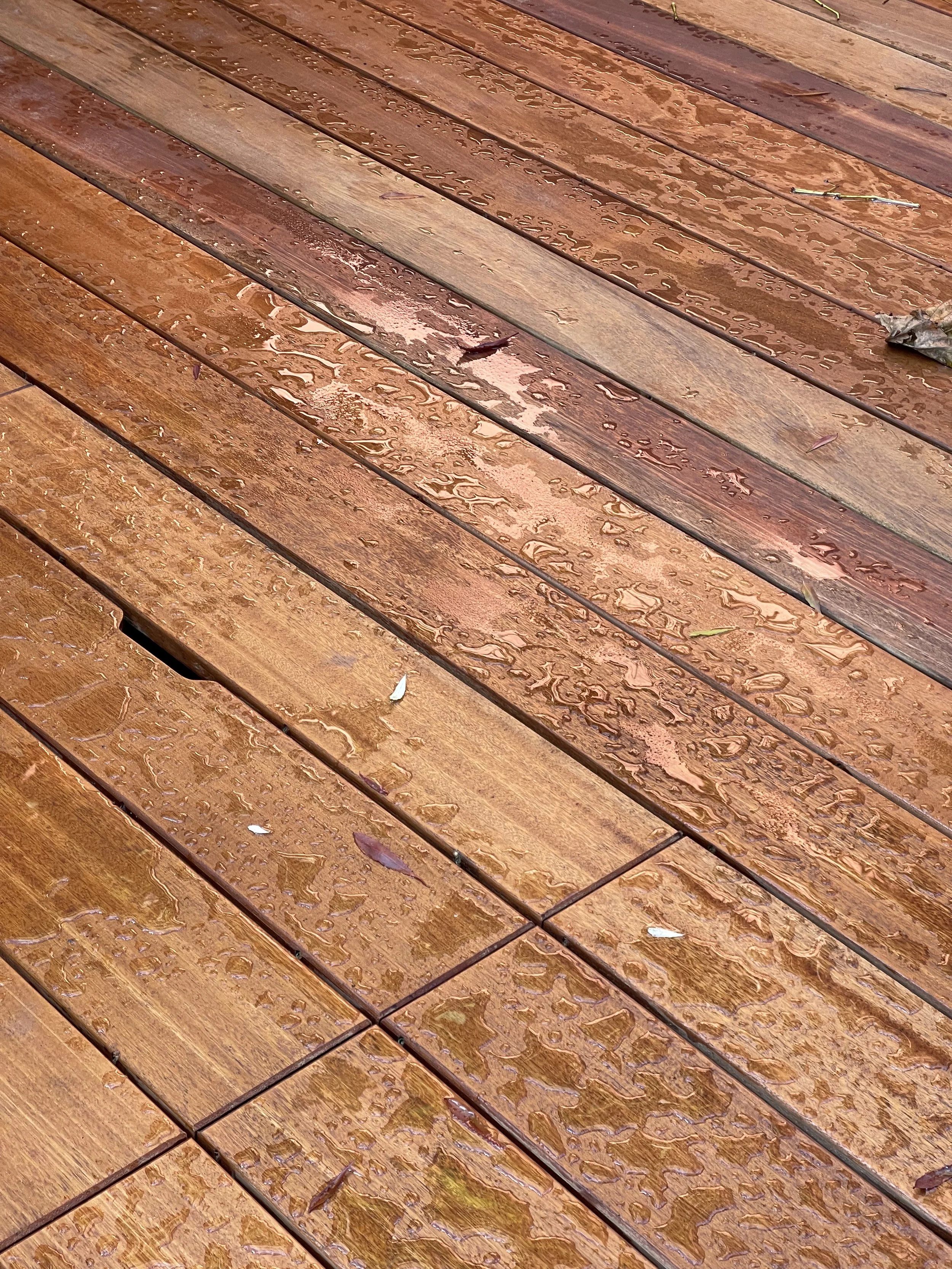 Iroko Decking with access cover