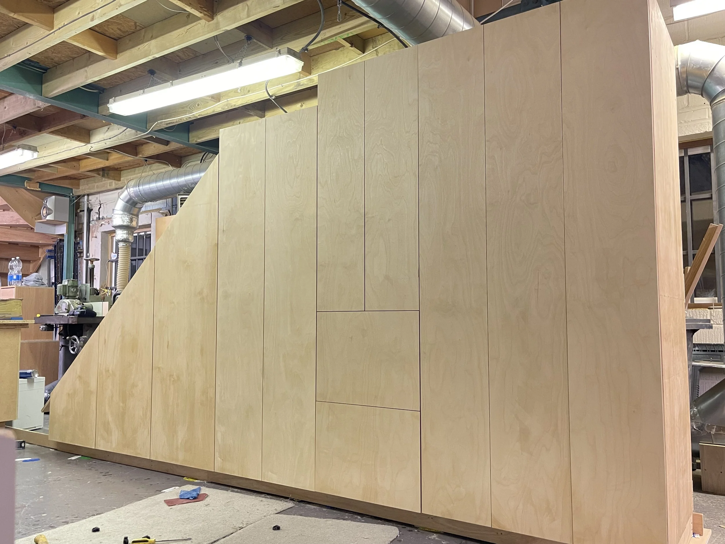 Birch Ply Understairs storage unit