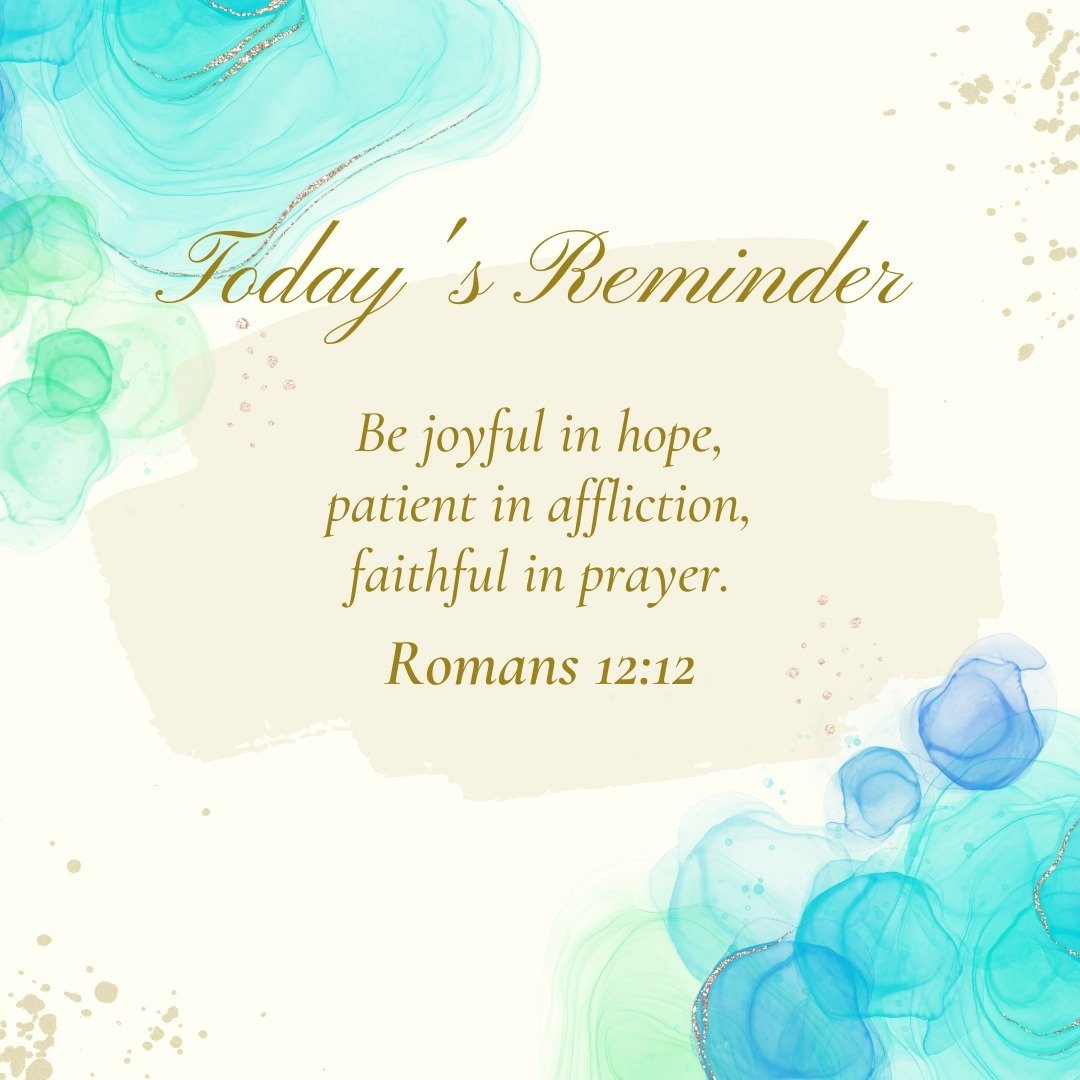Just a reminder as a you begin this week. We are praying for you!