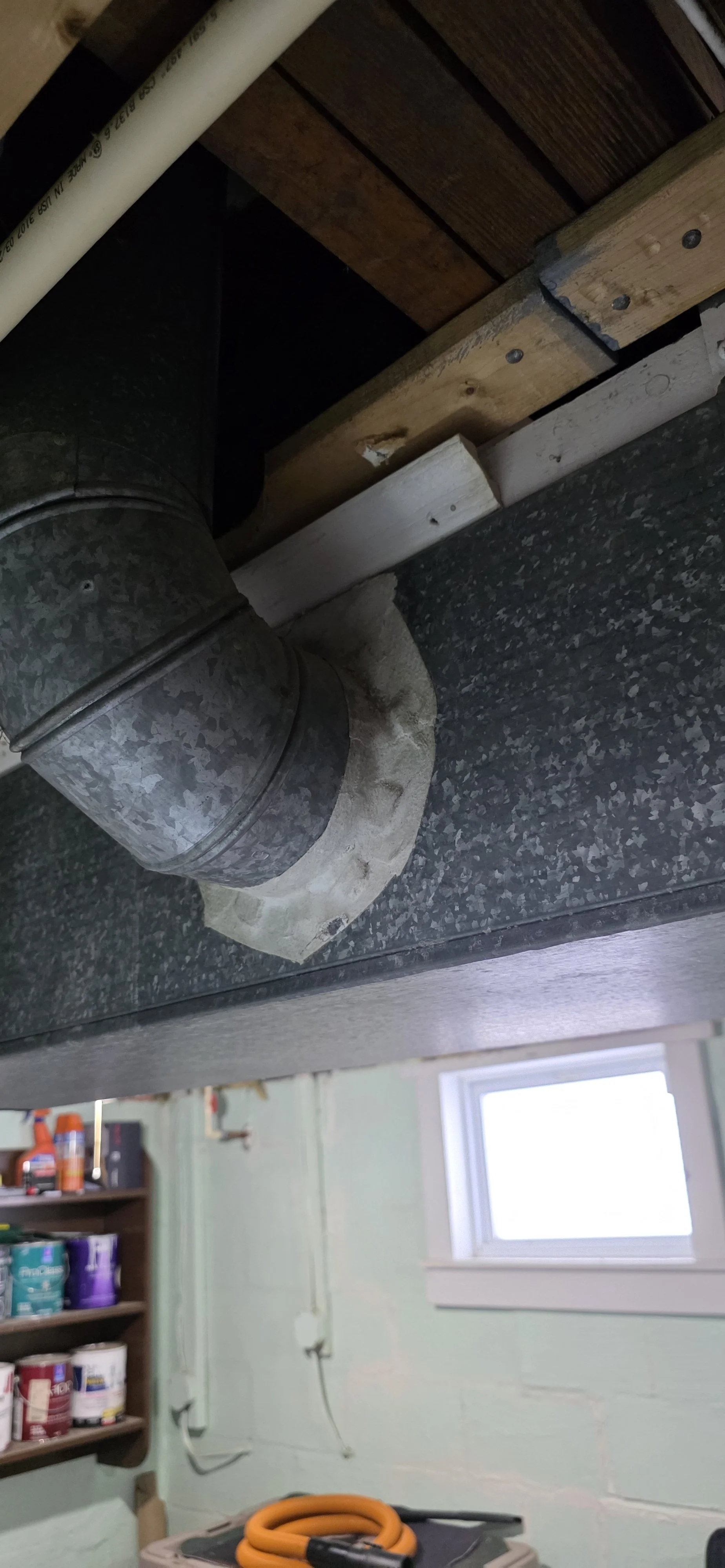 Asbestos duct seam tape.