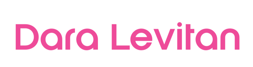 Text reading 'Dara Leviton' in pink on a black background.