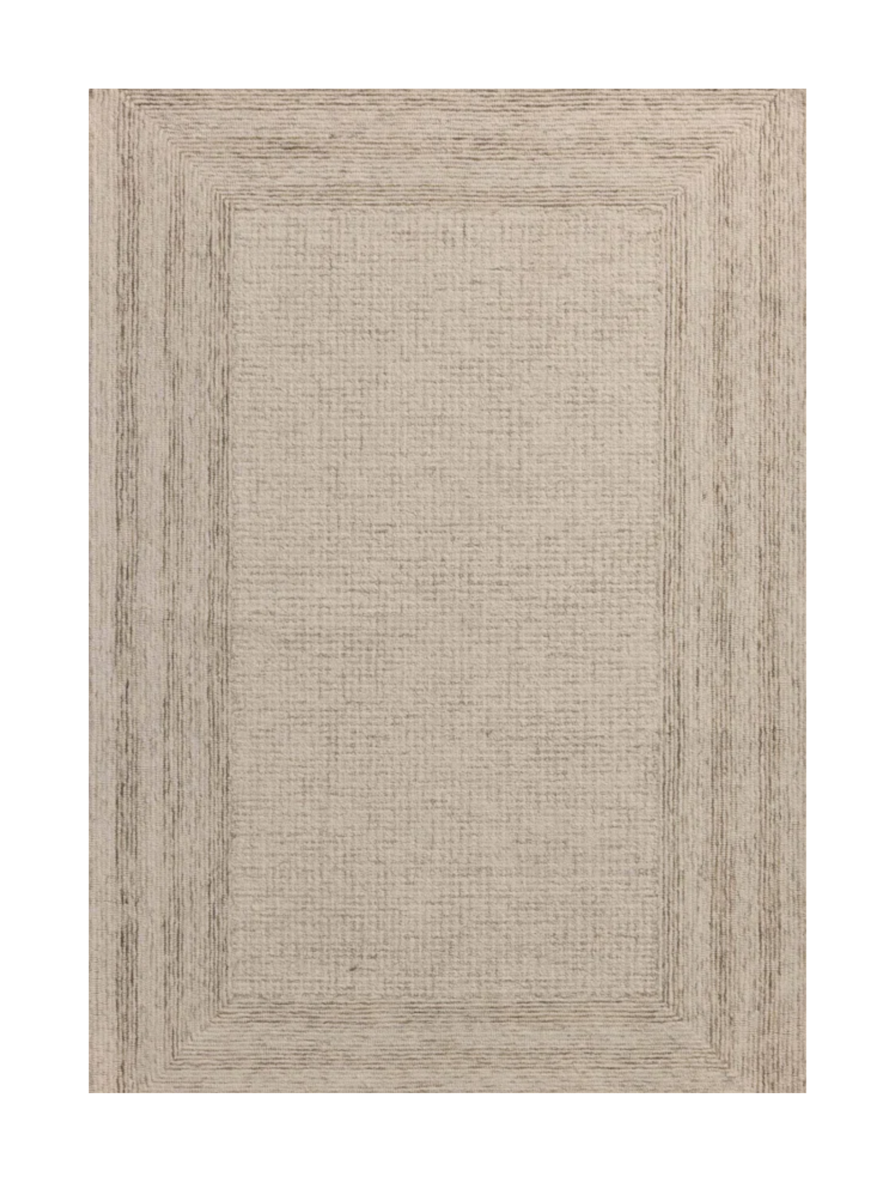 WOOL IVORY RUG FOR LIVING OR DINING ROOM - DESIGNER LOOK FOR LESS