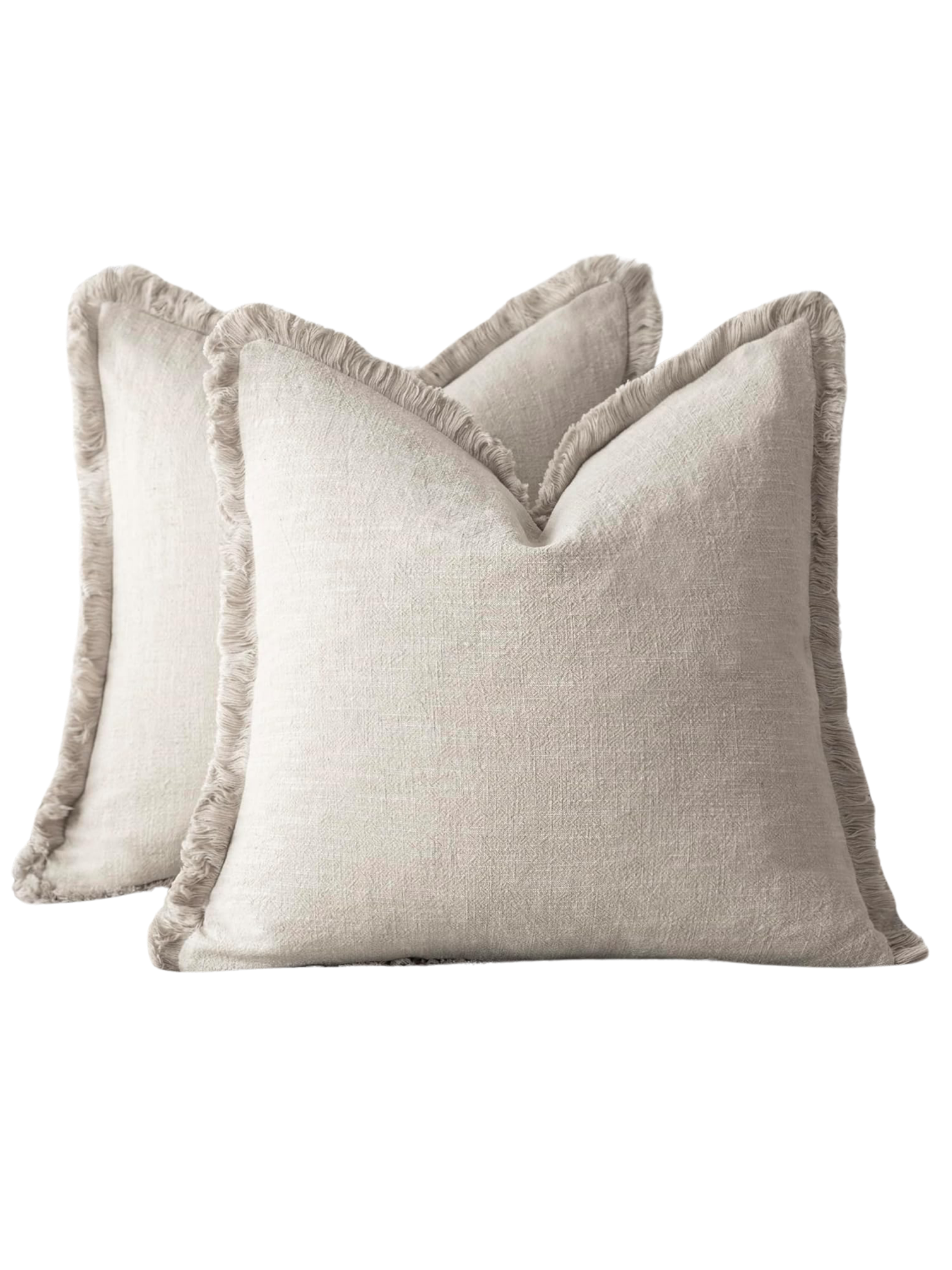 Cozy and soft linen pillow covers, earthy and affordable home decor, designer looks for less