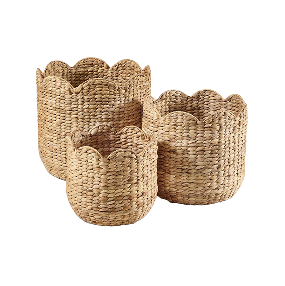 SCALLOPED BASKET SET