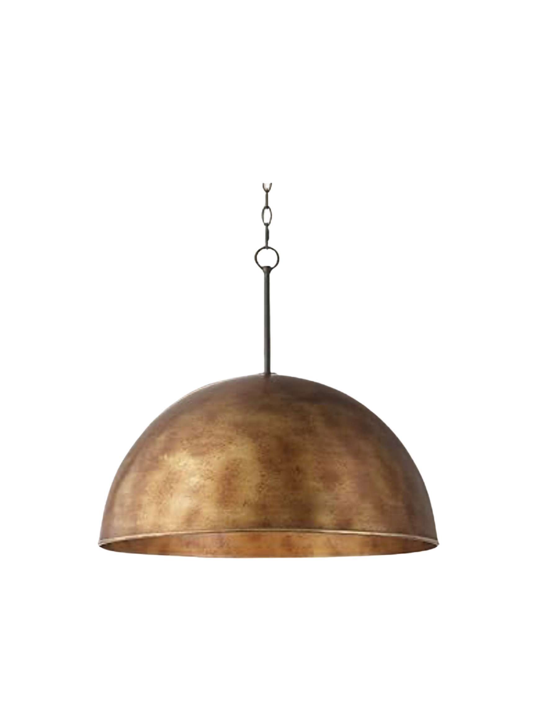 HAMMERED BRASS OVERSZIED PENDANT FOR LIVING ROOM OR KITCHEN - ANTIQUE AND VINTAGE OR INDUSTRIAL FEEL