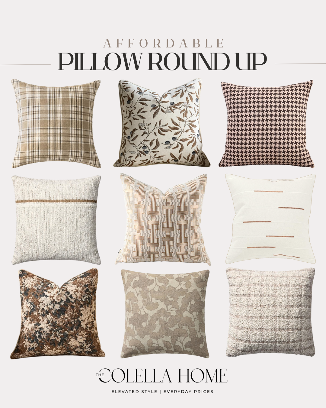 cozy beautiful and neutral pillow covers that are affordable for your living and family room or even your bed