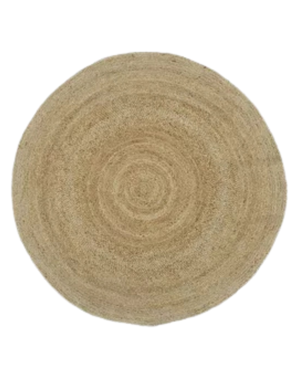Top-down view of a round, beige tree trunk cross-section showing concentric growth rings.