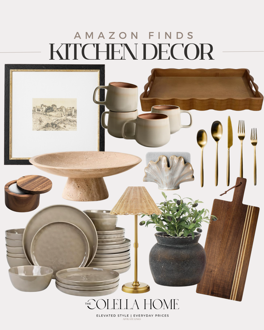 affordable and neutral and functional kitchen decor and accessories