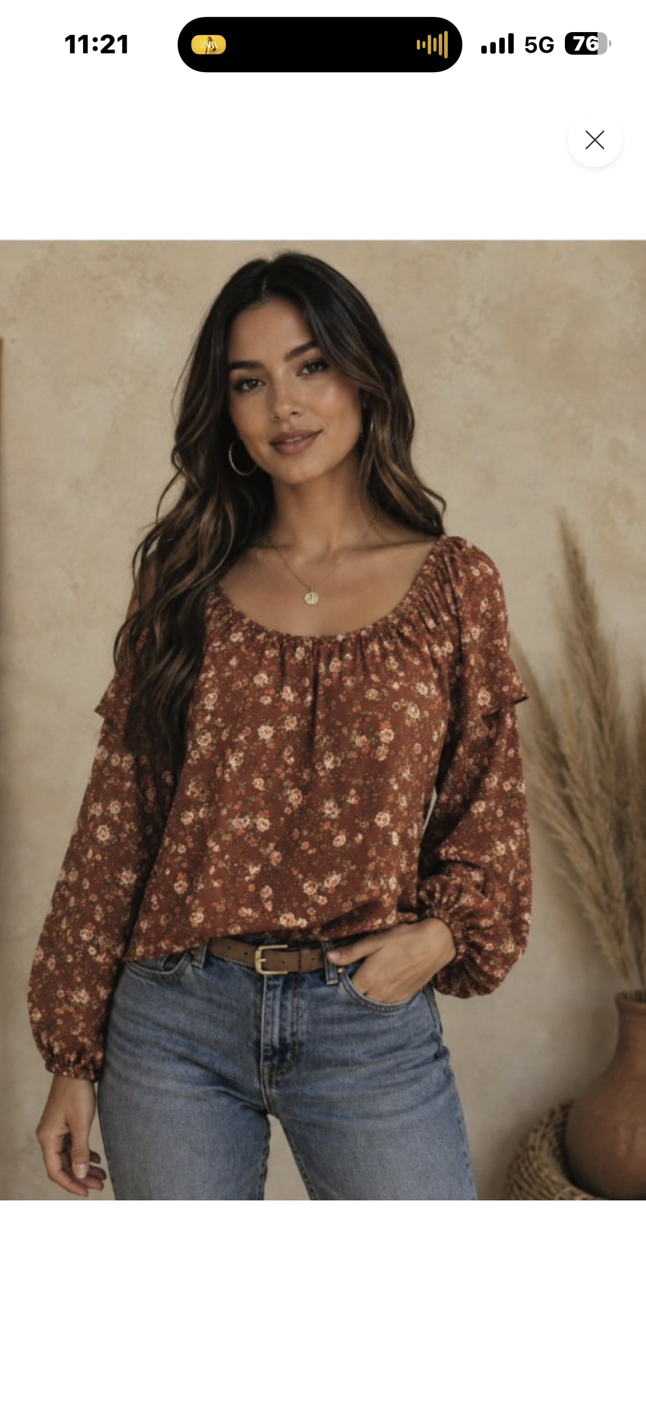 Autumn Romance Floral Blouse