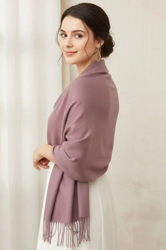 Solid Cashmere Blend Soft Wrap Shawl Scarf