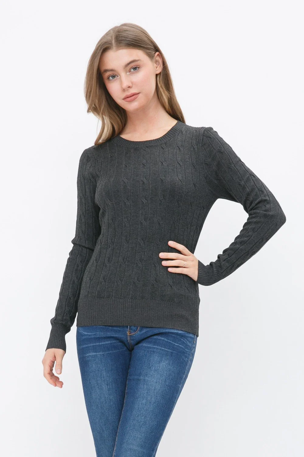 Cable Knit Sweater Charcoal Gray Front.jpg