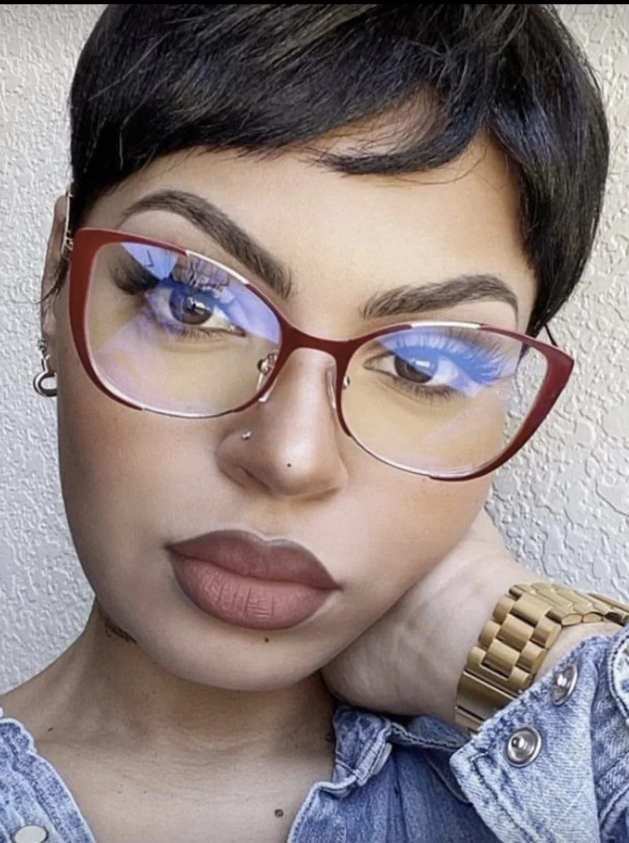Cat Eye Style Ombre Painted Everyday Glasses
