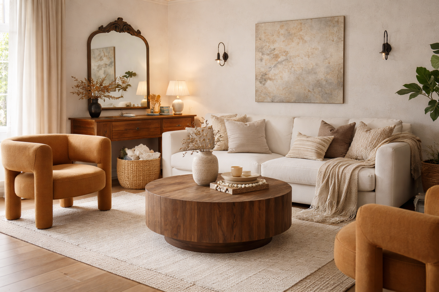 How to Make a Neutral Living Room Feel Warm &amp; Cozy (Not Like a Waiting Room)