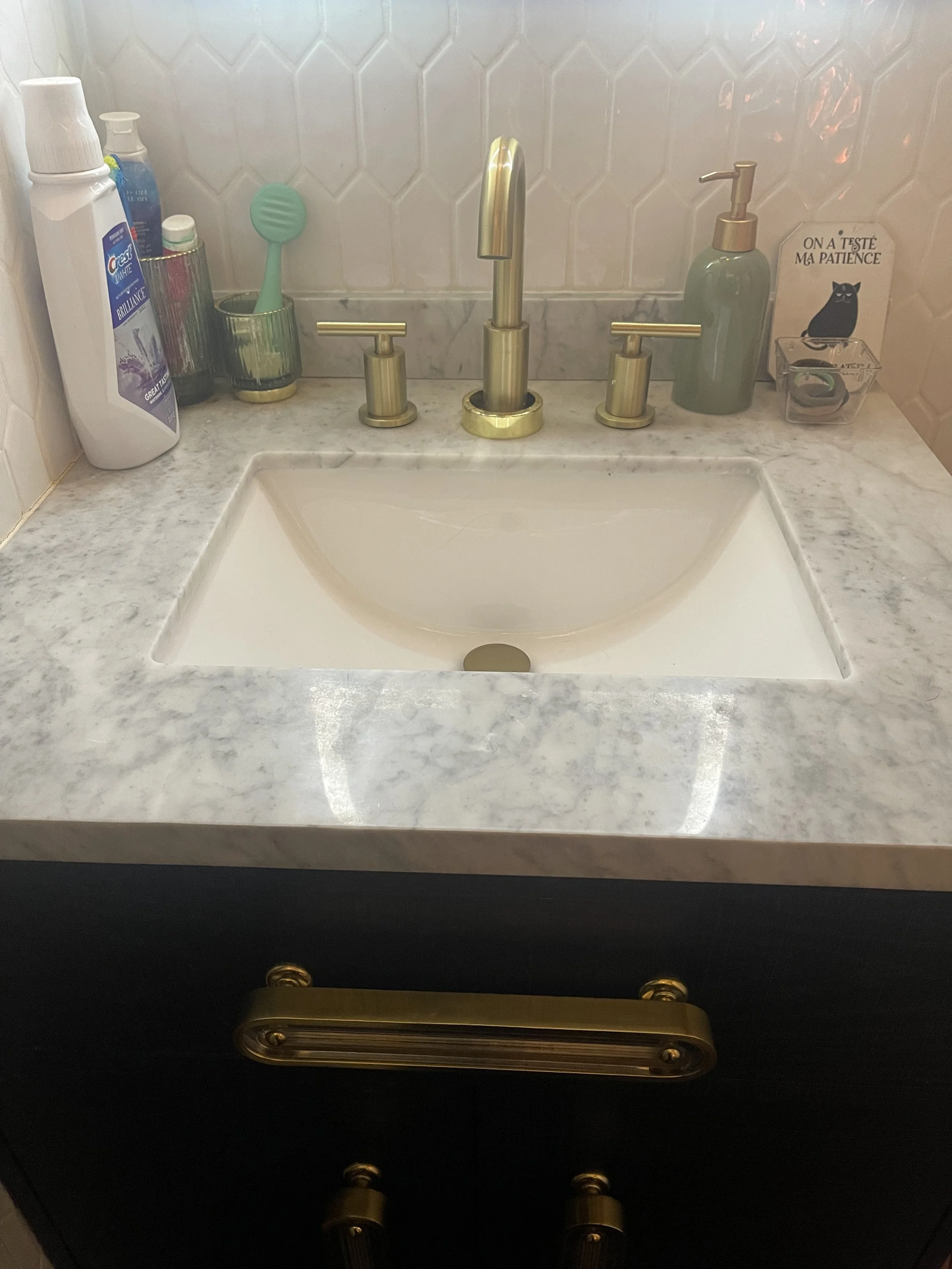 After: Neat and organized with a clear surface