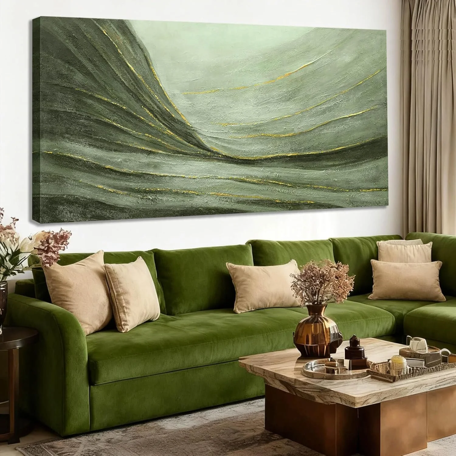 Green Oversized Wall Art