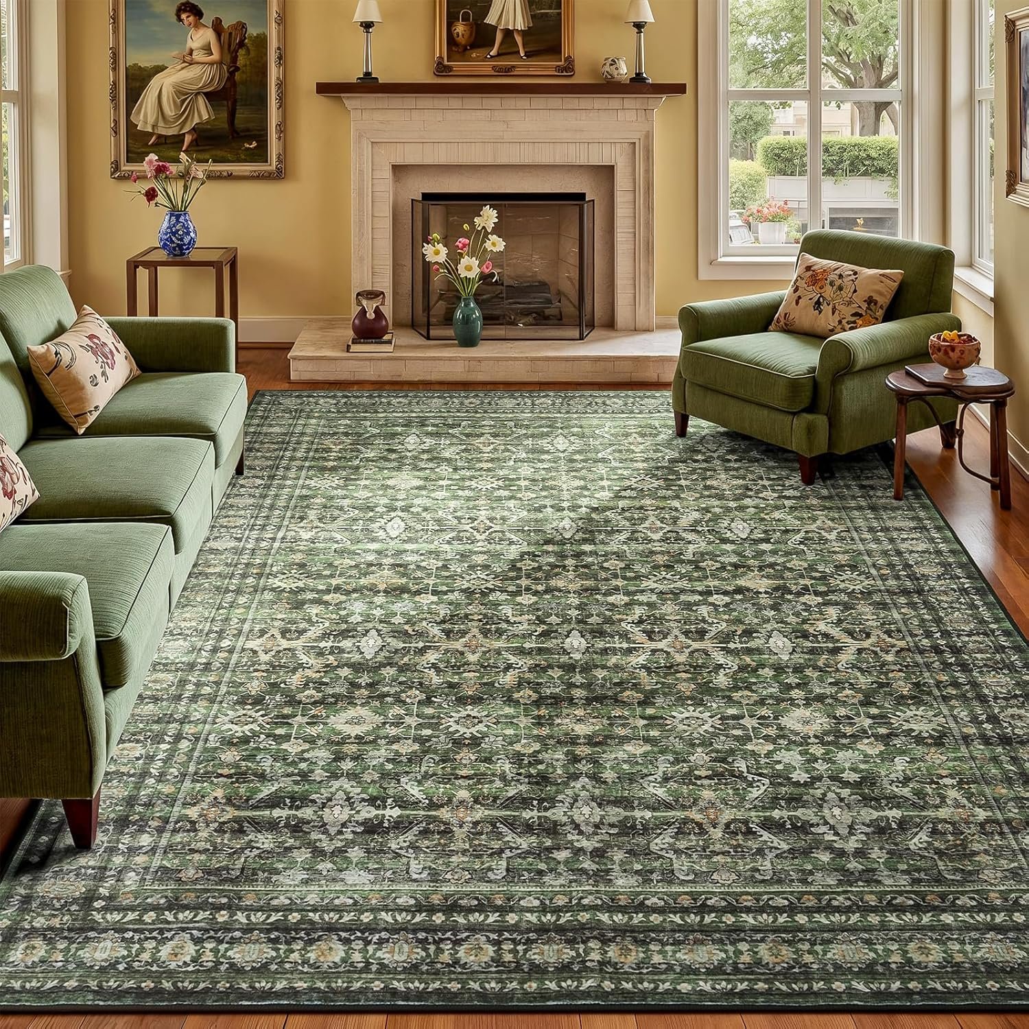 Large Green Area Rug