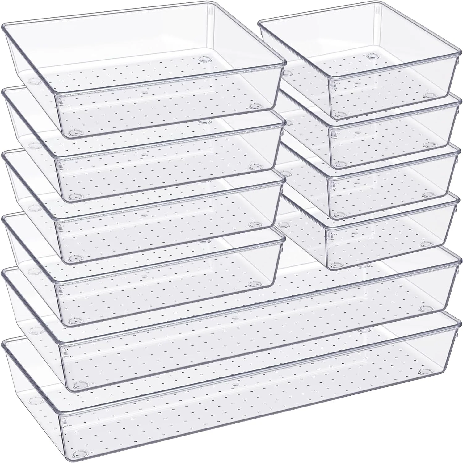 Drawer organizers clear plastic