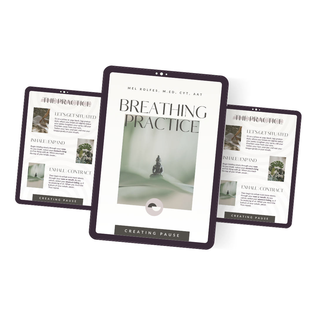 Three-step diaphragmatic breathing practice guide designed to support nervous system regulation and grounding.