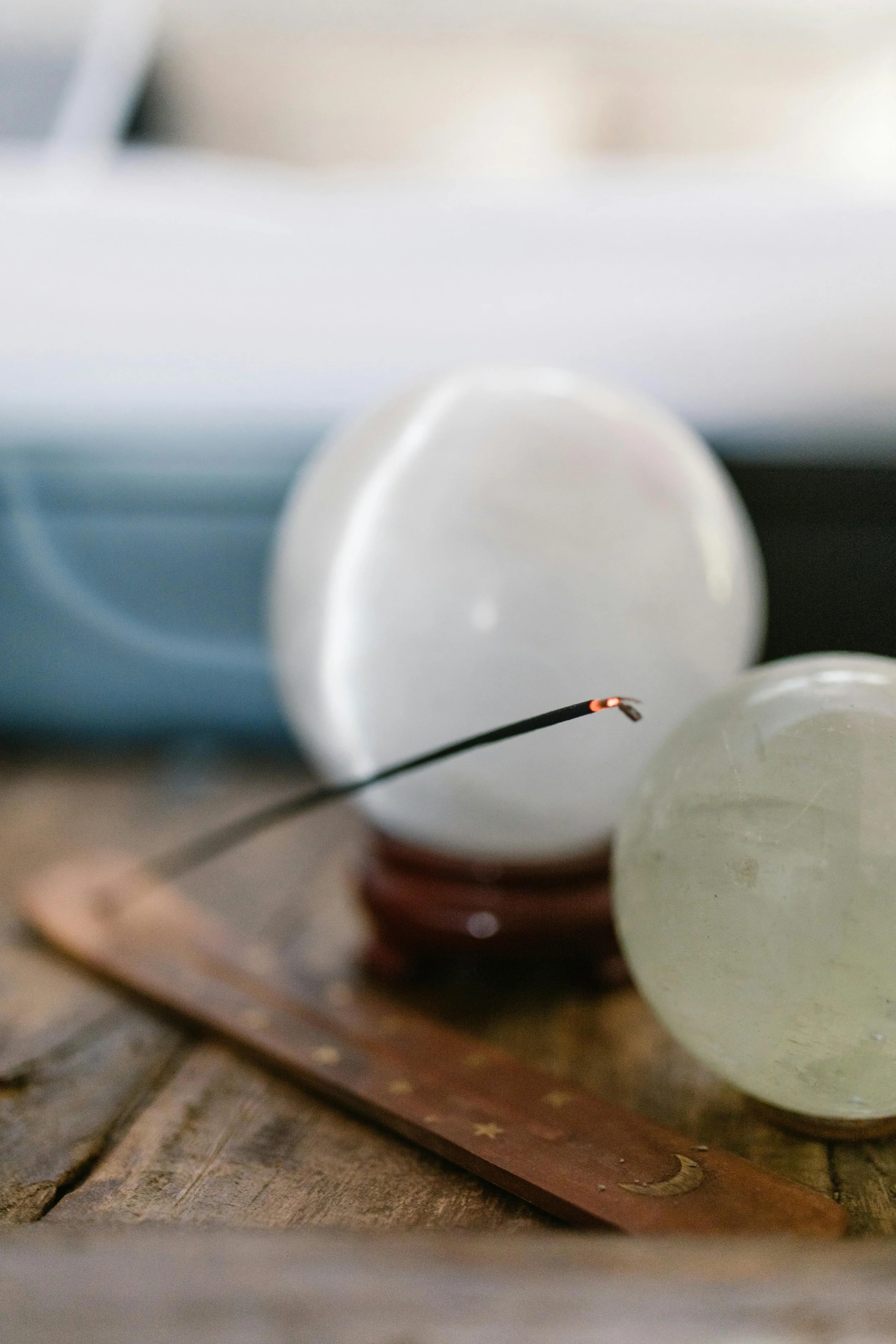 it incense stick with soft, blurred background
