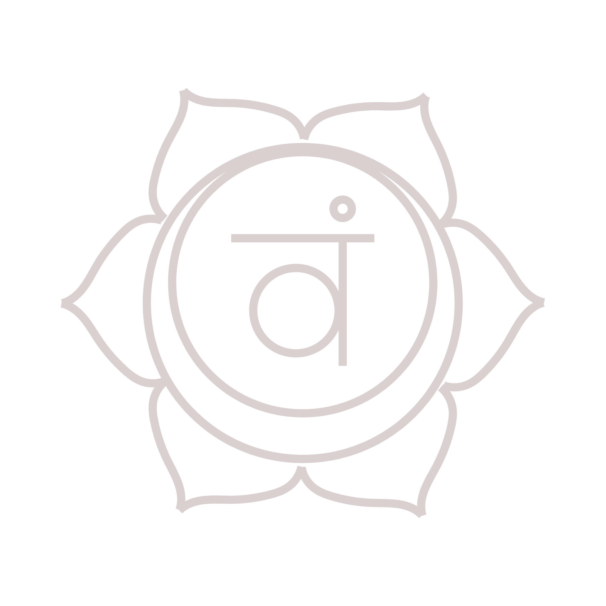 Outline of a classic alarm clock with a rose flower surrounding it.