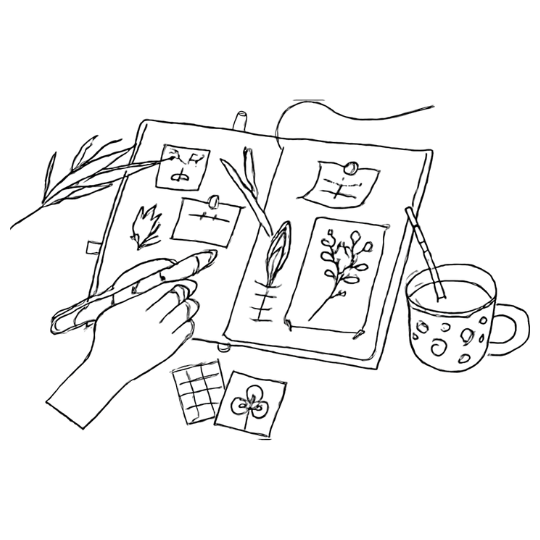 Seasonal reflection journaling practice with tarot cards, tea, and writing tools, symbolizing contemplative ritual and Wheel of the Year self-reflection.