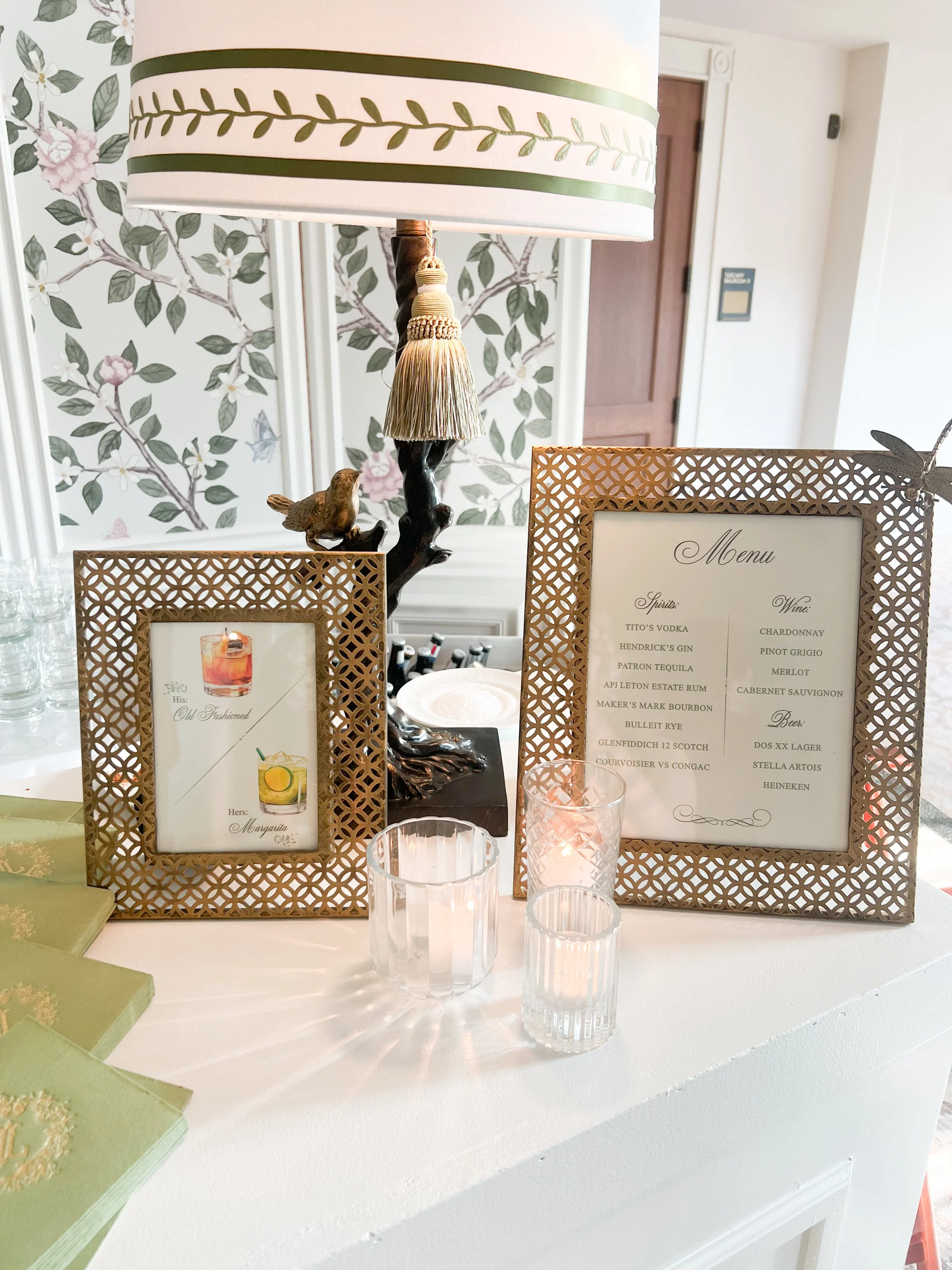 Drink menu + Signature Drinks