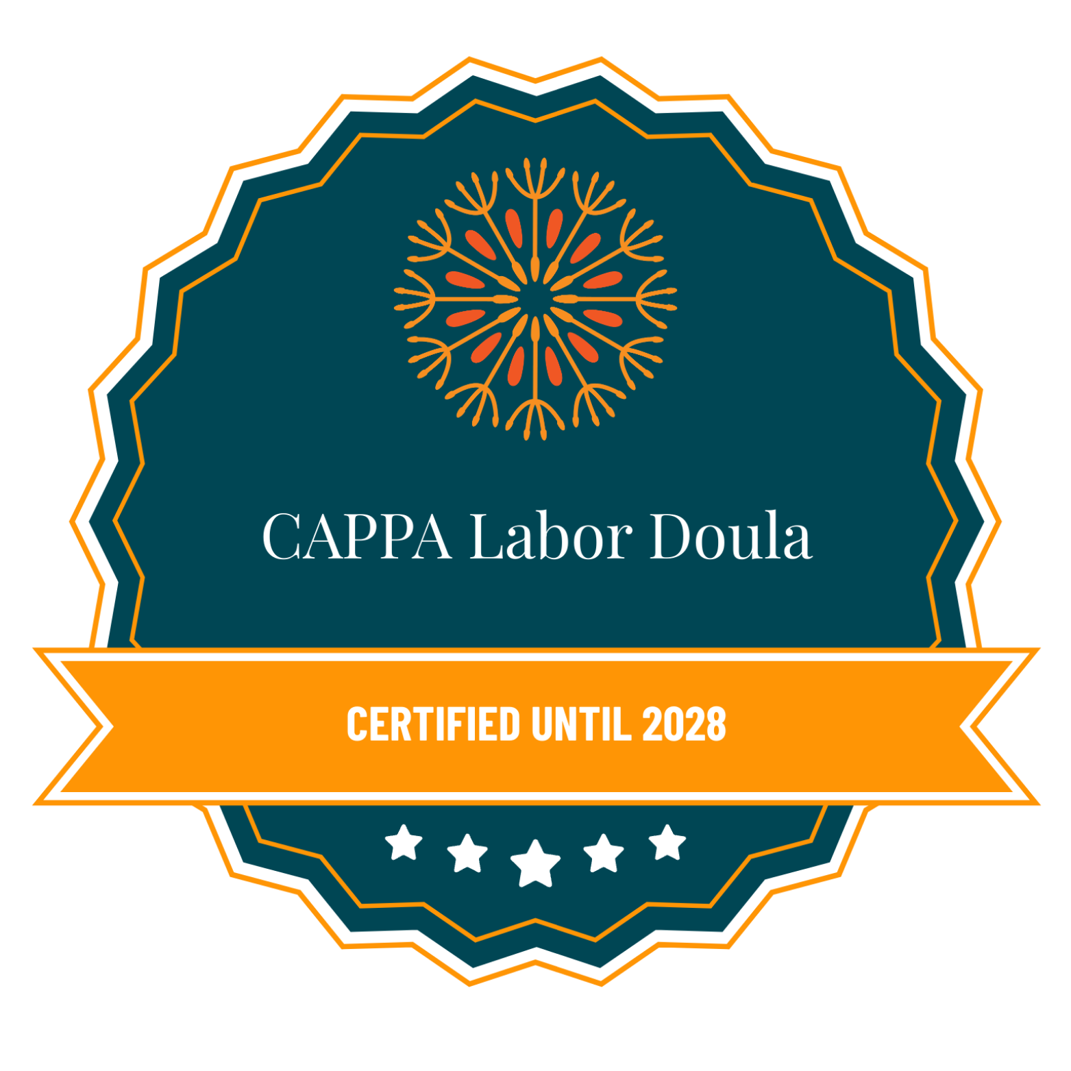 CAPPA Labor Doula certification badge