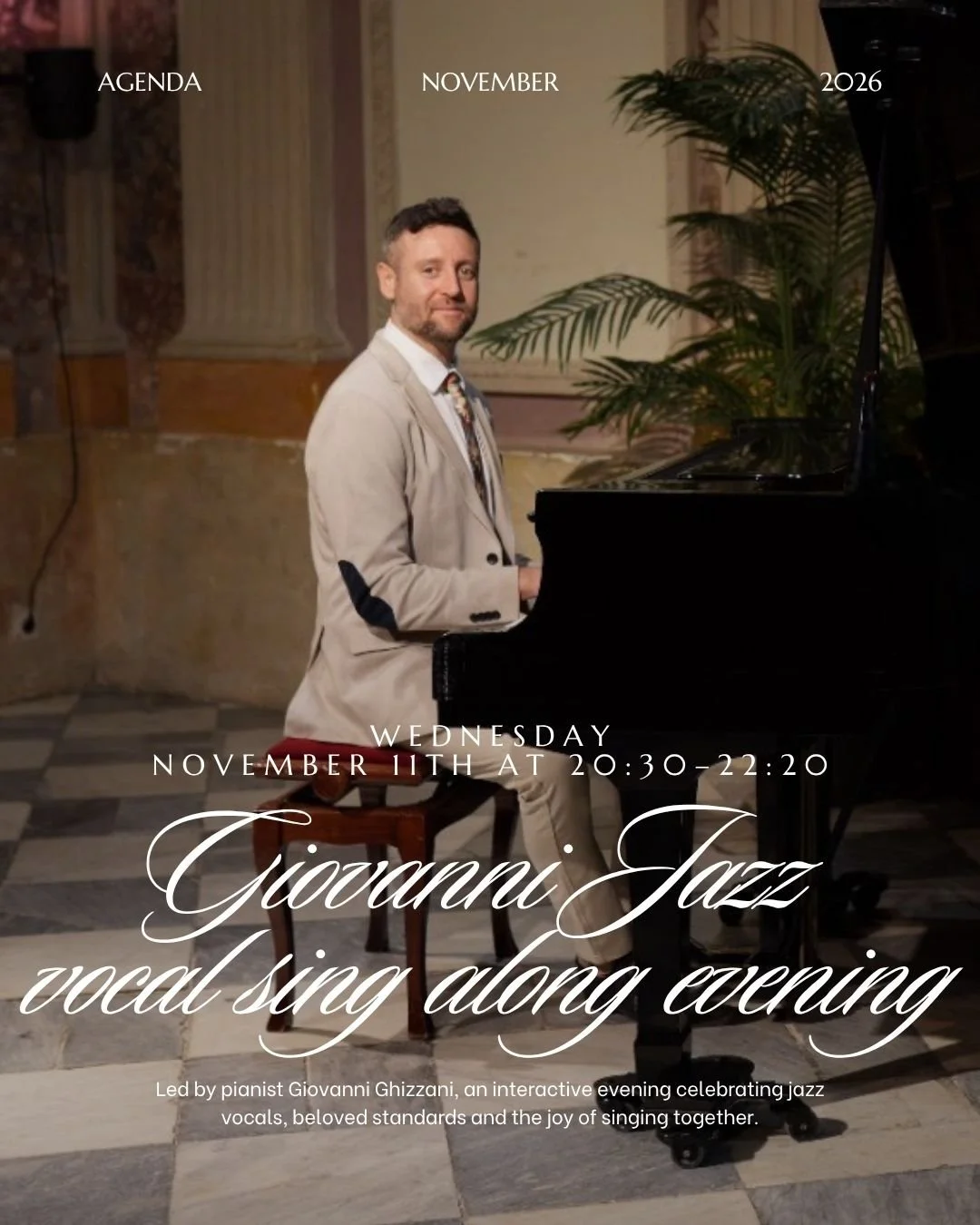 11/11 - Vocal Jazz Jam Evening with Giovanni Ghizzani