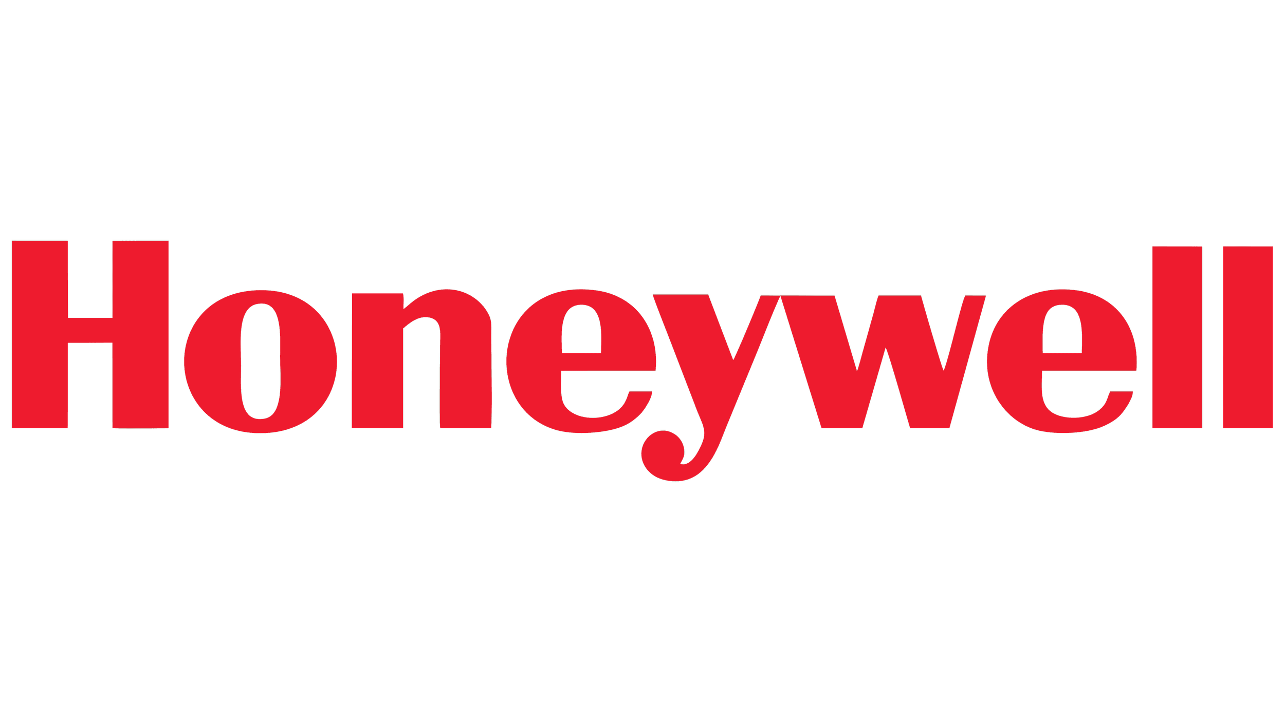 The Honeywell logo in red text on a black background.