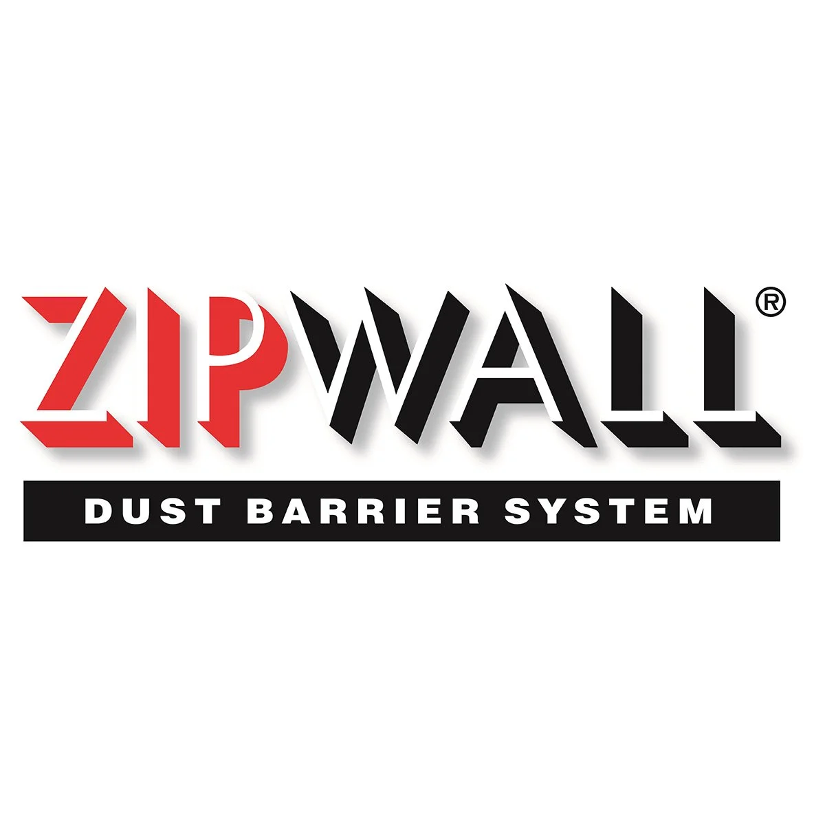 Logo for ZipWall Dust Barrier System with red and black stylized text on a white background.