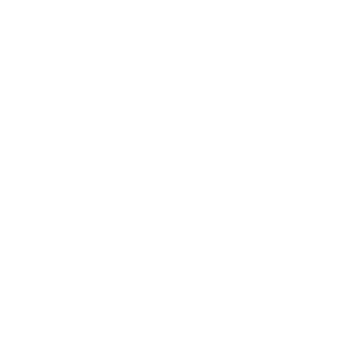 Stylized white house with a chimney on a black background, with waves beneath it.