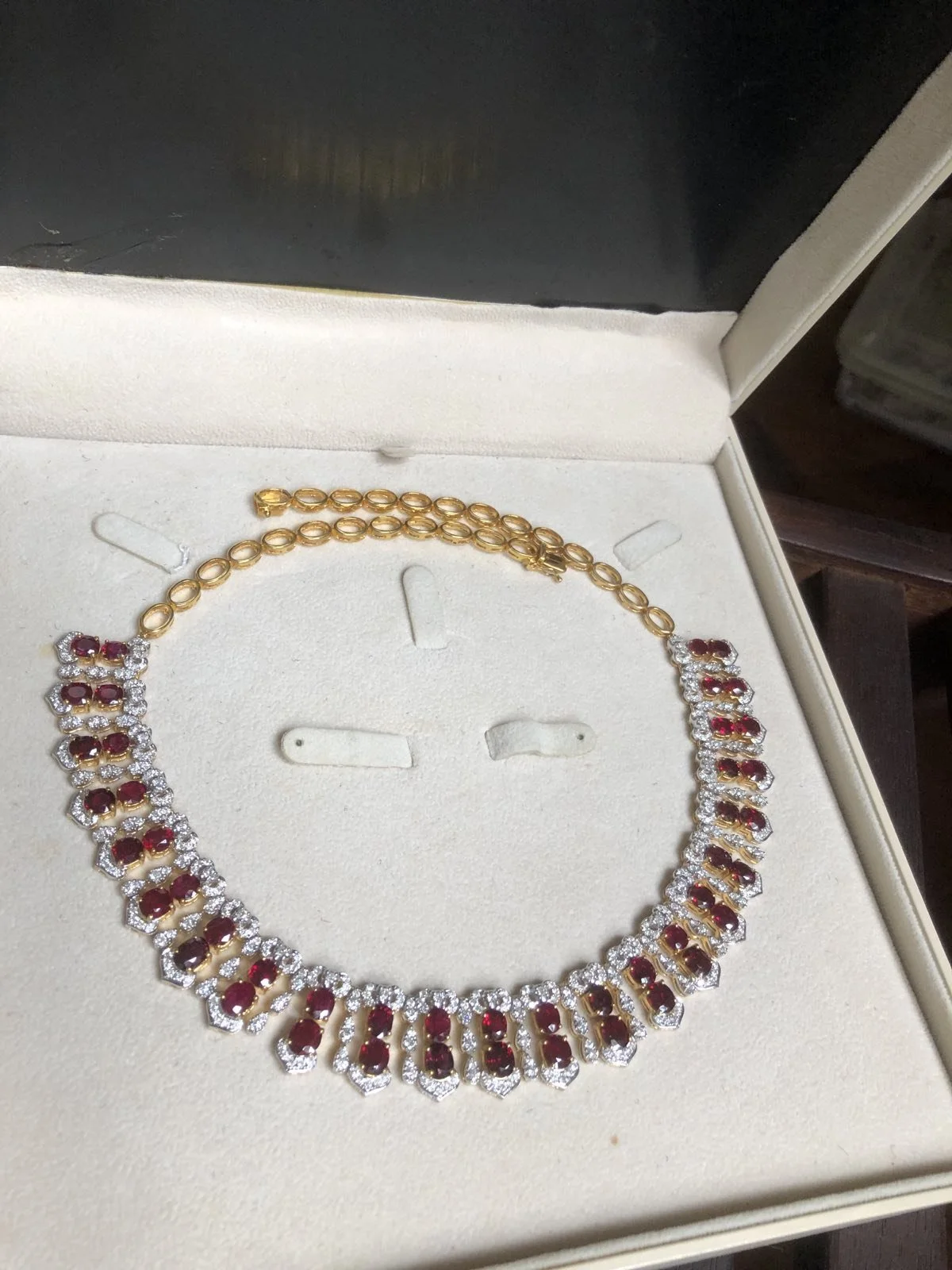 Natural Mogok Pigeon Blood Necklace