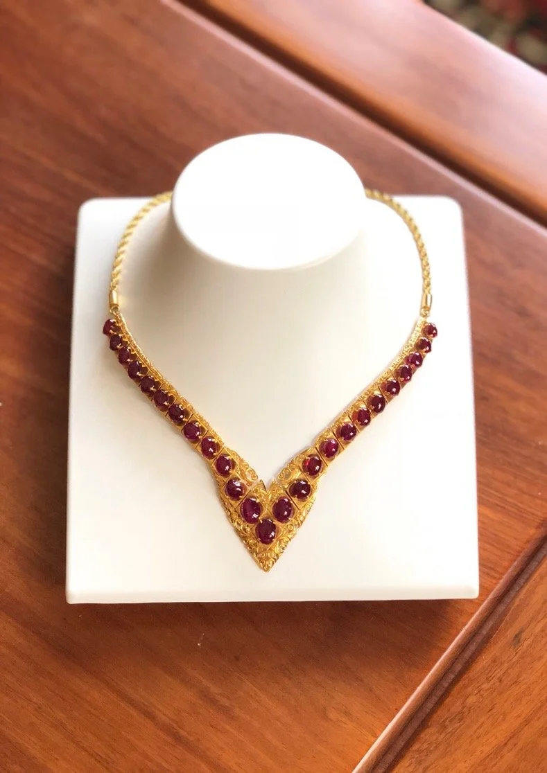 Ruby Carbochon Necklace