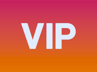 Gradient background with the large white text 'VIP' in the center.