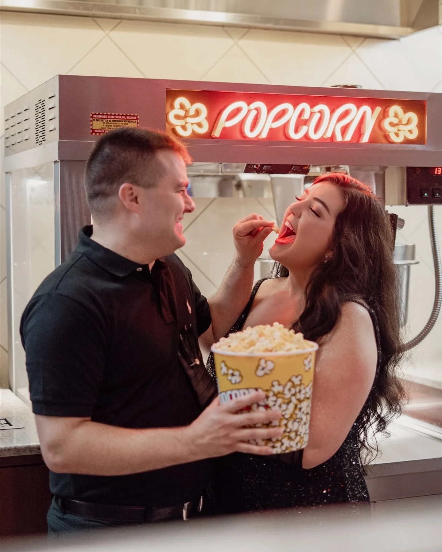 Where it all began 💕 these two met at this very movie theater and it&rsquo;s also where they had their first date. Now, years later we&rsquo;re back in the same spot capturing their new chapter. Full circle moments like these are my favorite 🥹