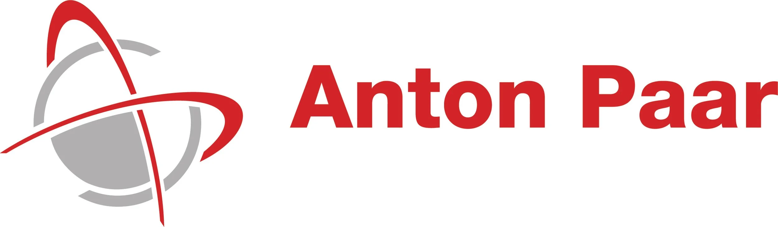 Logo with a stylized globe and the text 'Anton Paar' in bold red letters.