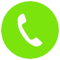 Green circle with a white telephone receiver icon in the center.
