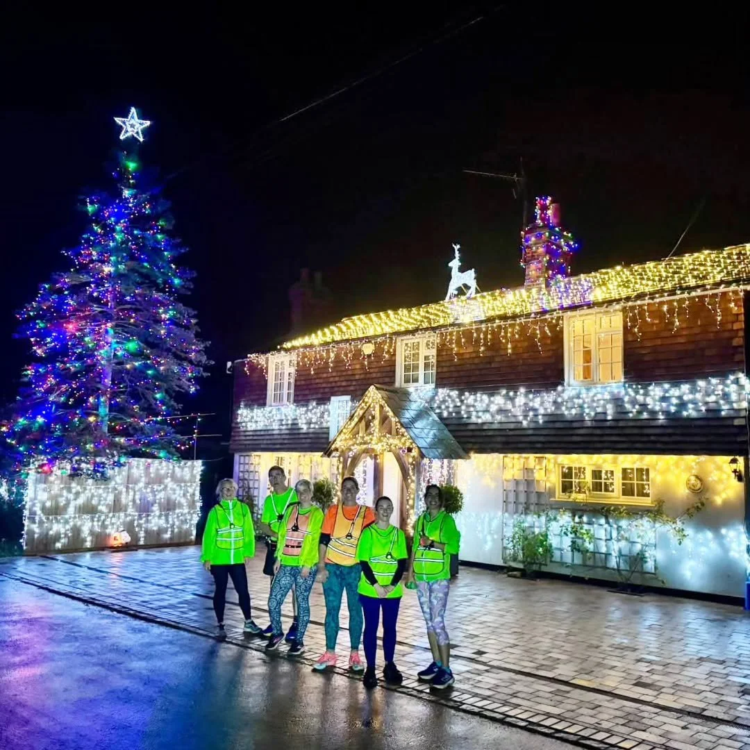 Is it too early to be getting in the festive spirit? 
B2R paddock wood enjoyed the Christmas lights on their run yesterday but the question is have you got your Christmas lights up already? #festive #Christmas #christmaslights #run #running #runningw