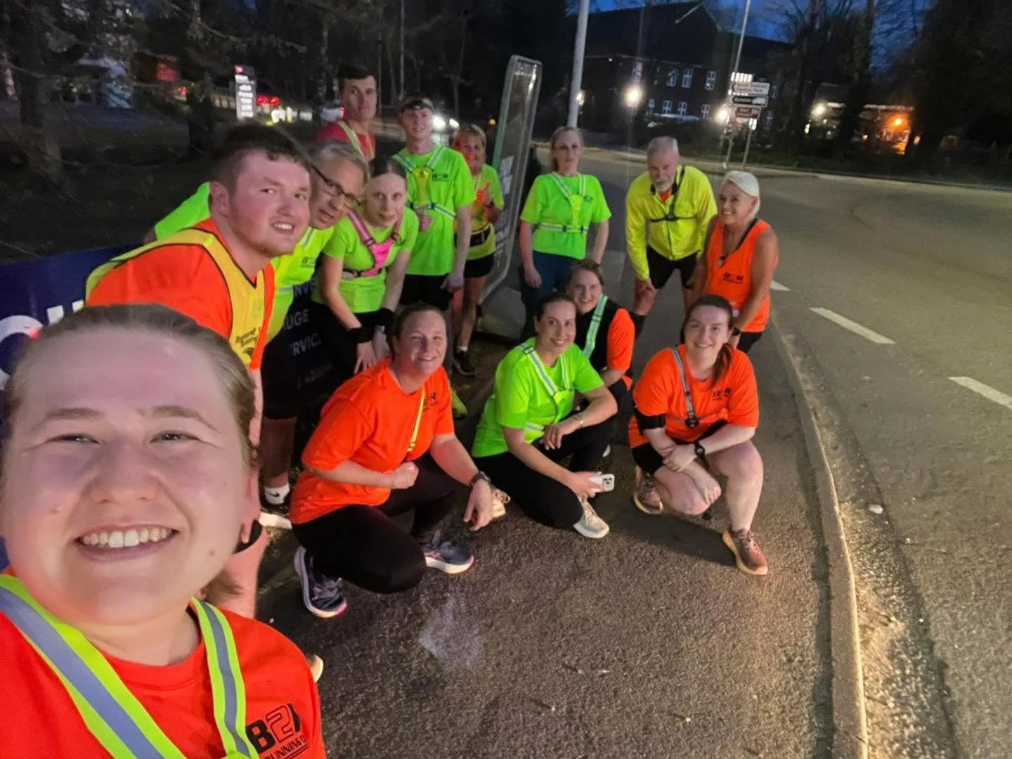 Hi-vis season&hellip; nearly over 👀
We&rsquo;ve earned those lighter evenings 💪

Same energy, just better views coming soon 🌇
#RunClubLife #EveningRuns #BringOnSpring