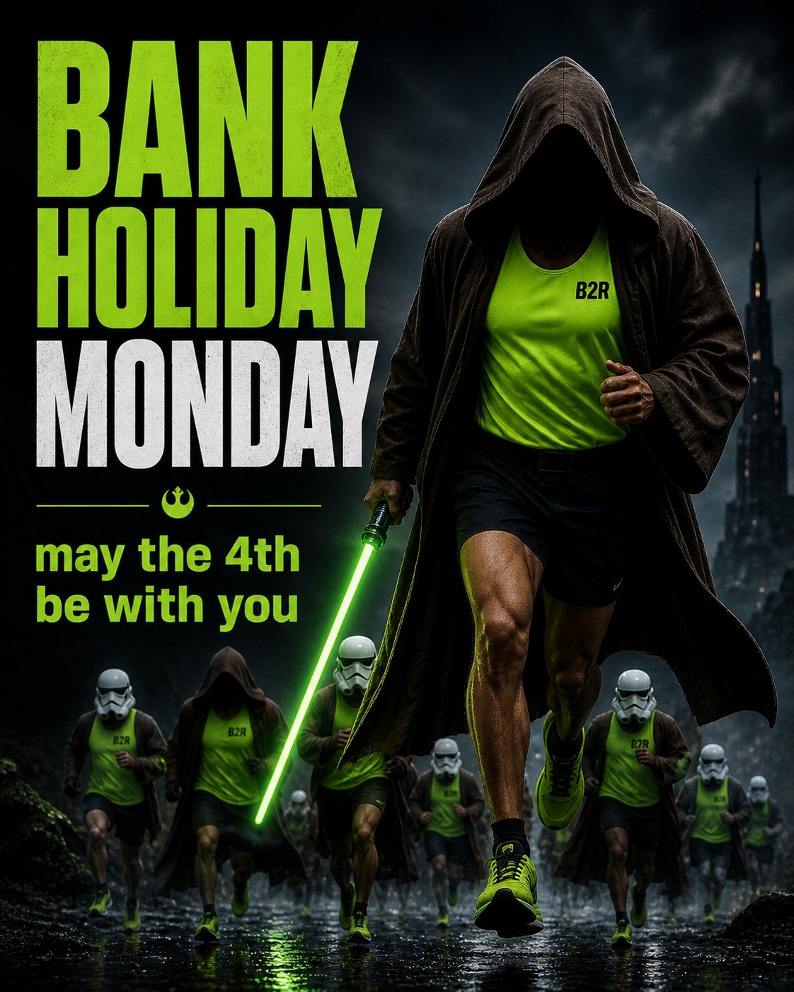 💚 BANK HOLIDAY MONDAY, IT IS 💚

Out for a run, you may be&hellip;
With friends, you might go&hellip;
Or resting, wisely, you are 😴

Share, you must 👇
A photo, a comment&hellip; or your plans, tell us you will

And remember&hellip;

✨ May the 4th 