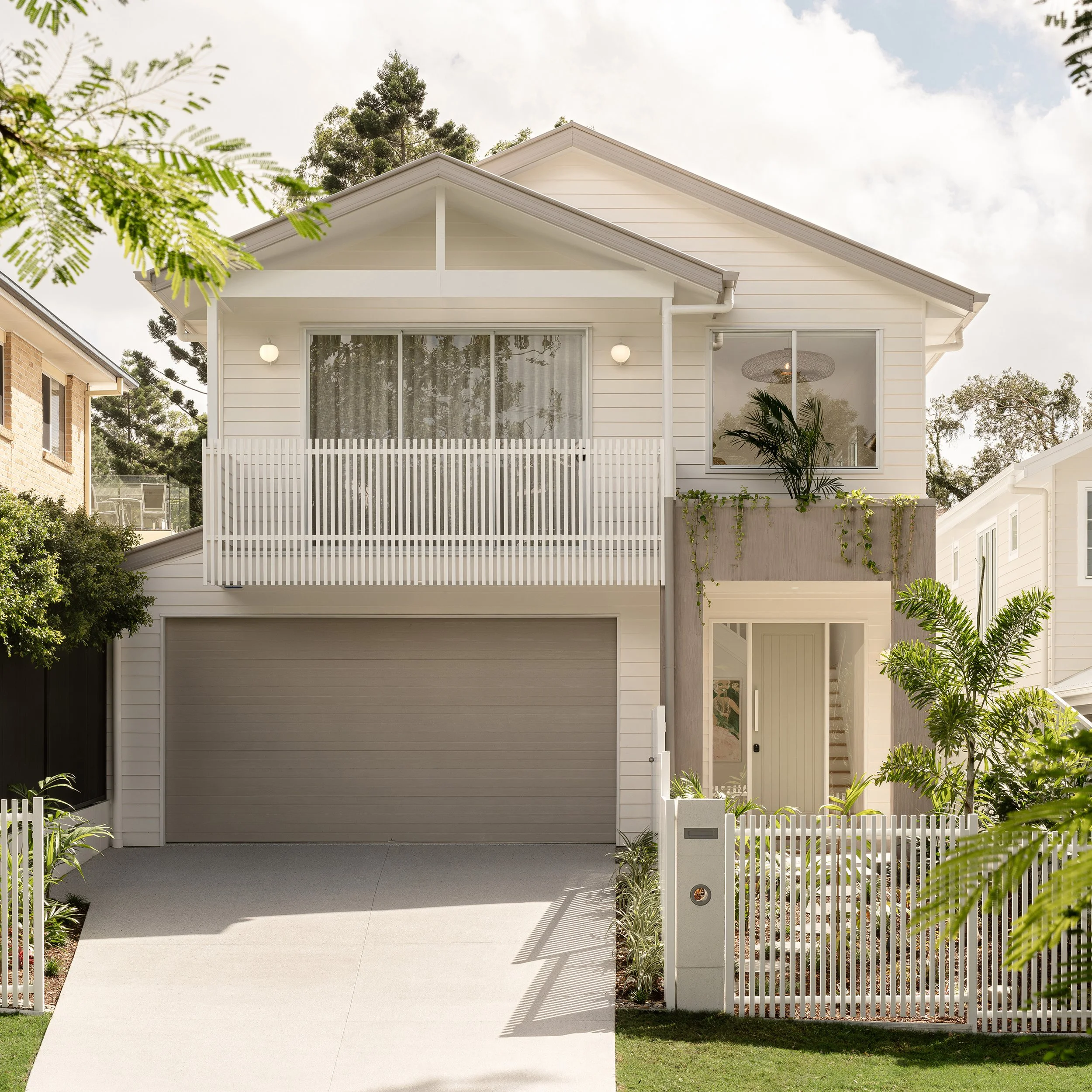 External façade of new home build  