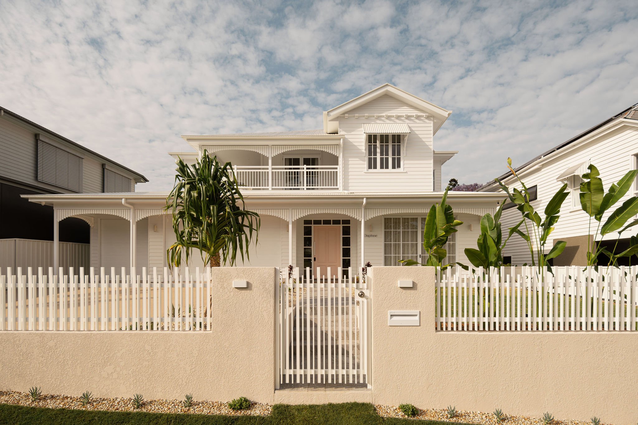 External façade of new home build  