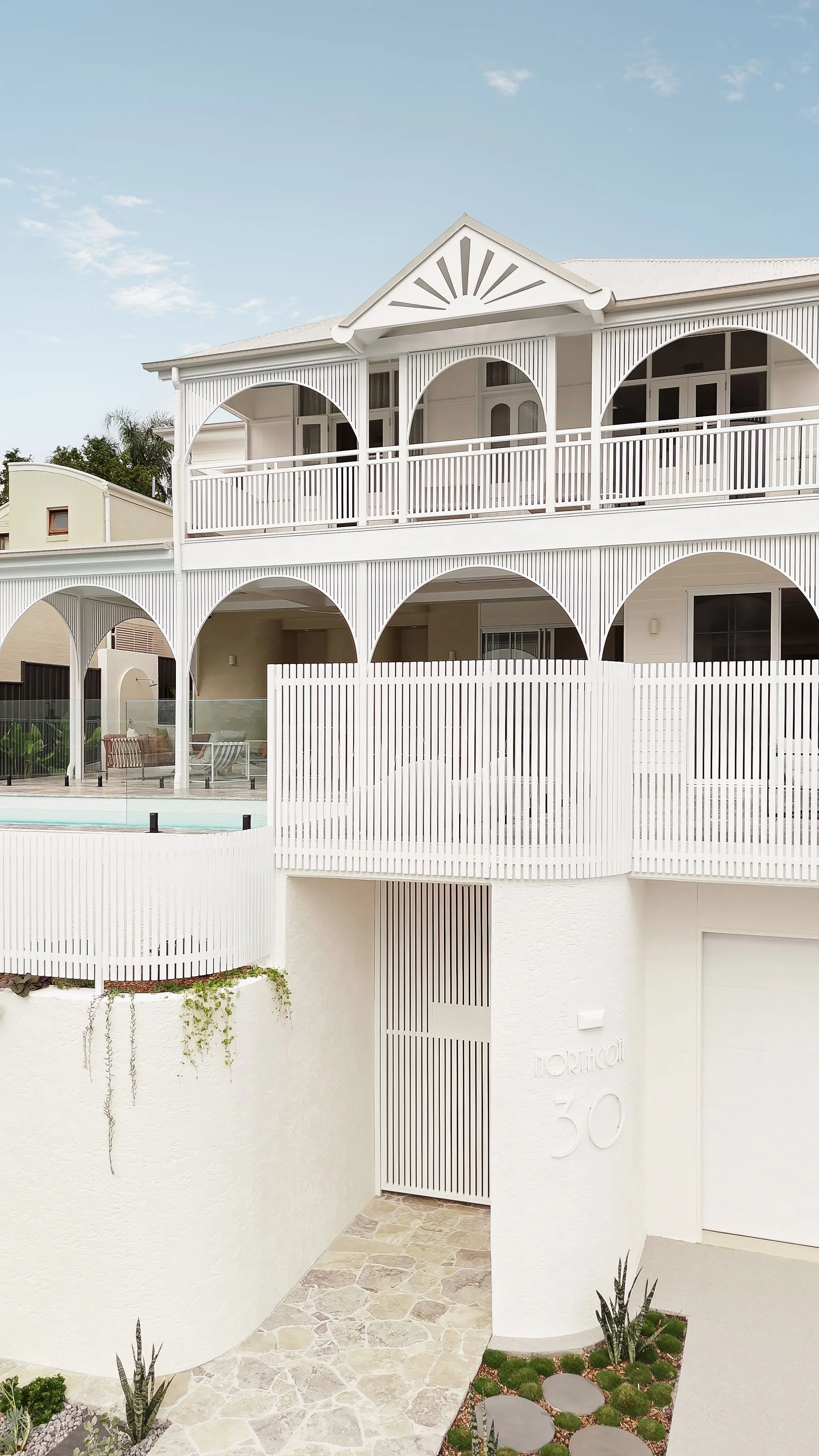 Rear façade of new home build  