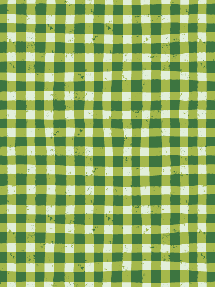 Garden Gingham - A textured gingham surface pattern inspired by garden soil and well-worn outdoor spaces.
