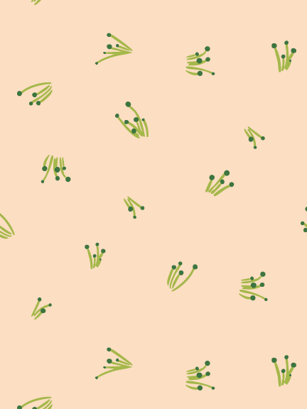 Inner Bloom - A delicate small-scale surface pattern inspired by early growth and budding botanical forms.