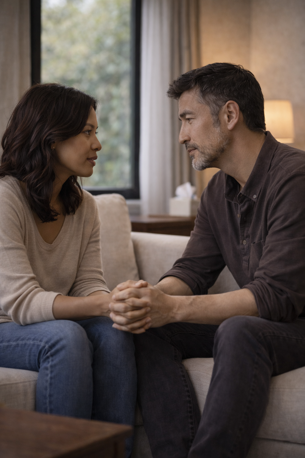Couple attending a supportive couples therapy session at InnSight Therapy