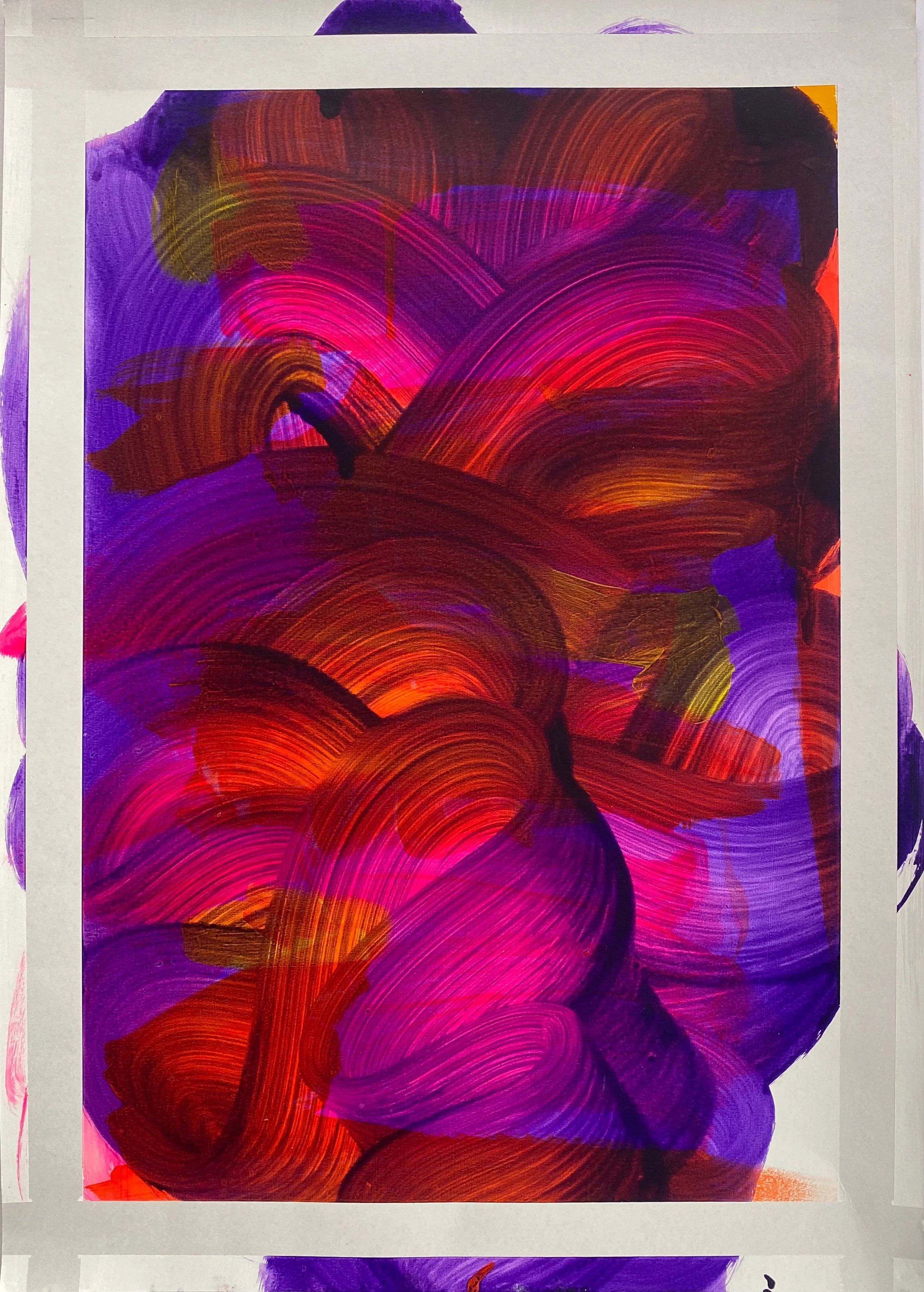 Pretty rage machine | Acrylic on paper | 594mm x 420mm