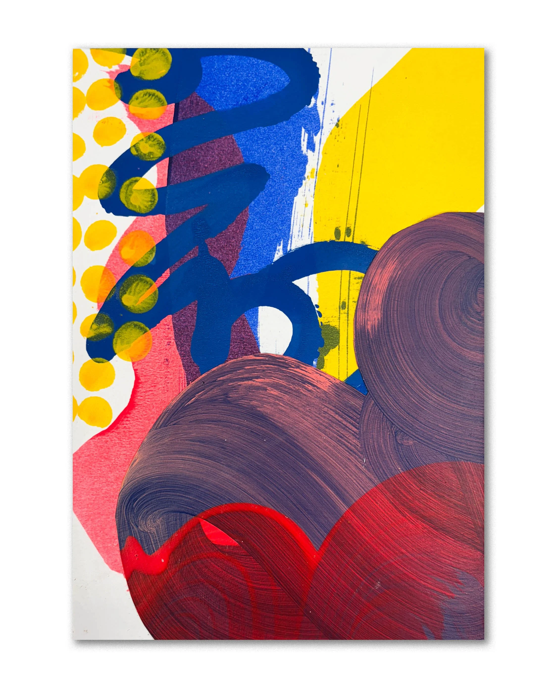 Sneaking suspicions | Acrylic and collage on board | 290mm x 200mm