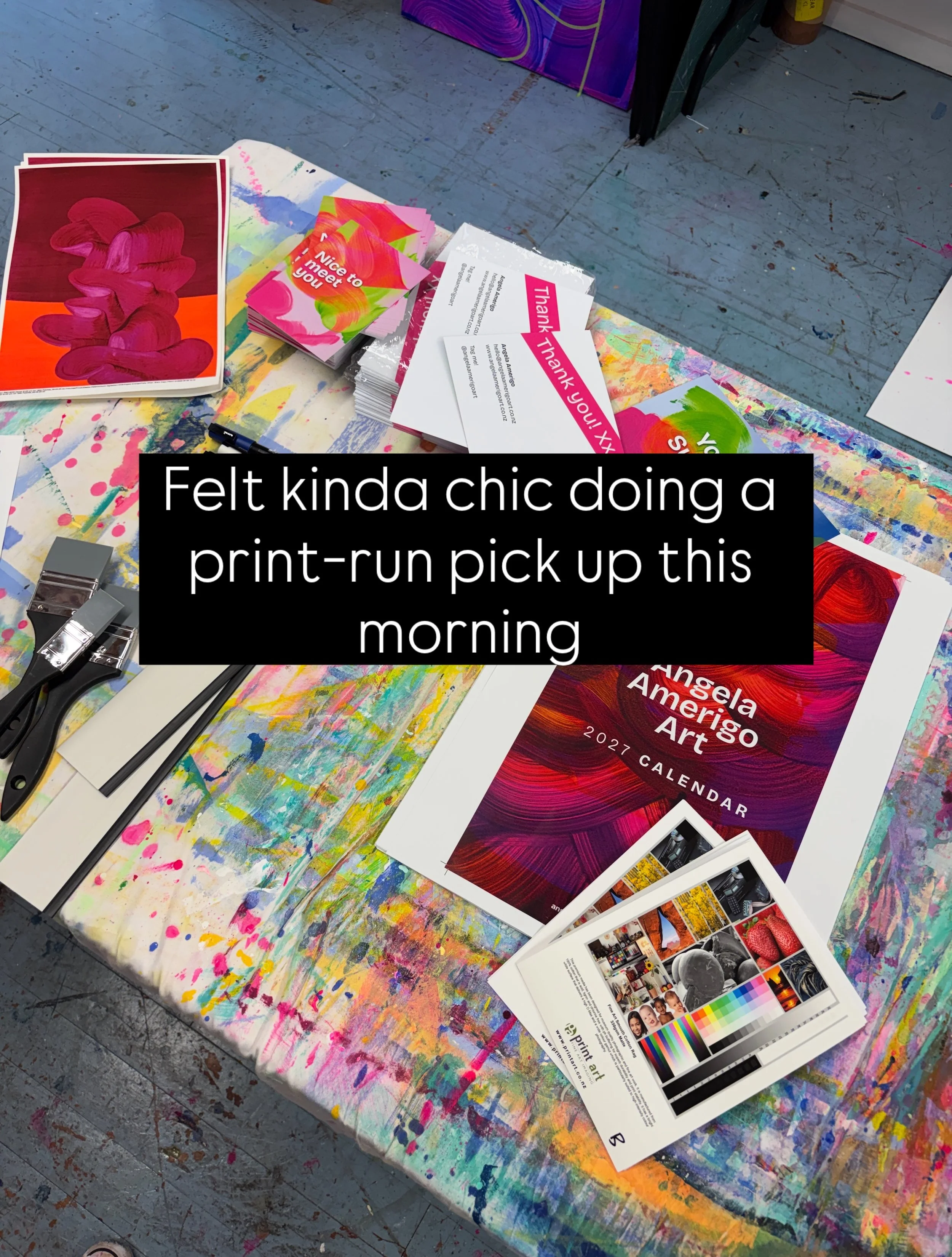 Had a fun day picking up printing and proof-prints, and discussing paper stock options, quantities and timing. The graphic designer in me was delighted, the project manager was energised and the strategist was scheming.

They say everything happens f
