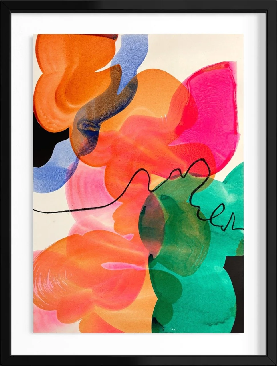 And she speaks to me | Acrylic and pastel on paper | 594 x 420